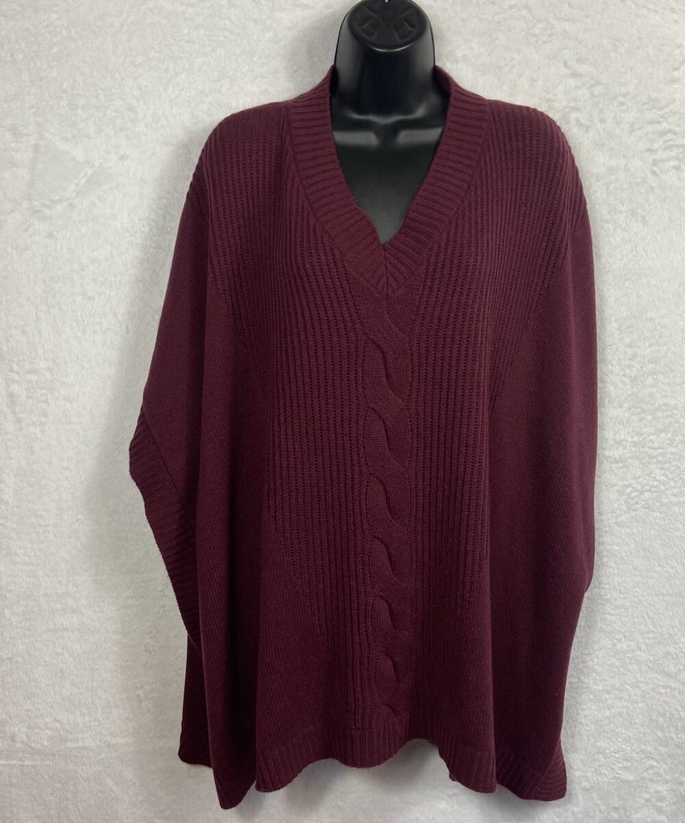 Nordstrom Wool Cashmere Blend Poncho Sweater Women’s Short Sleeve Fall 2023